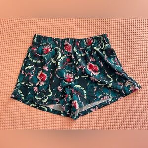 Adidas x Farm Rio Shorts Tropical Flower Wild Teal Pink Lightweight Pocket Med